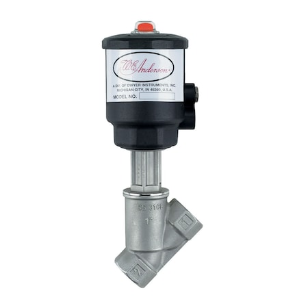 Dwyer Instruments Angle seat valve, 2" NPT, 3-9/16" actuator dia. SAV-STF3-NC